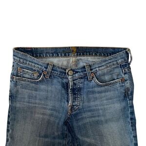 Seven for All Mankind Boy Cut Womens Blue‎ Denim Jeans Size 28